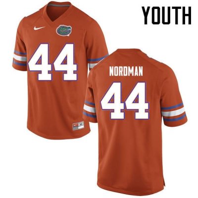 Youth Florida Gators #44 Tucker Nordman NCAA Nike Orange Authentic Stitched College Football Jersey JEC2562EG